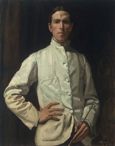 Self-portrait i hvid jakke